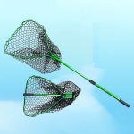 Подсачек с силиконовой сеткой, телескопический, 52*50 см., синий