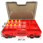 Коробка для приманок двухсторонняя с ручкой, 29,5*20*6 см.; красная